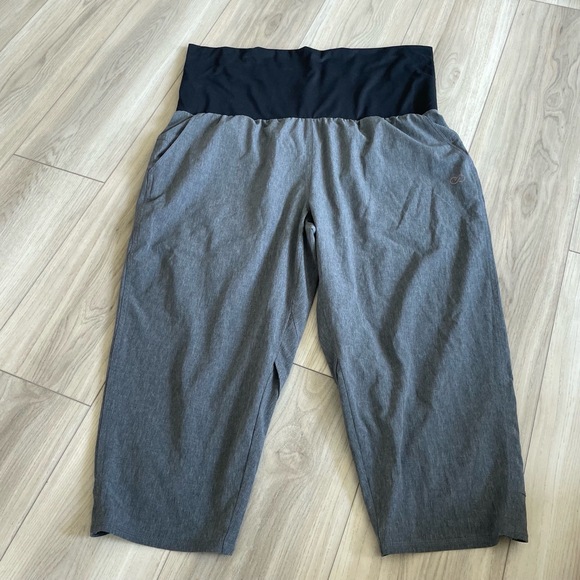 Calia Grey High Waist Elastic Waist Wide Leg Baggy Dance Pants Size Large - Picture 1 of 5
